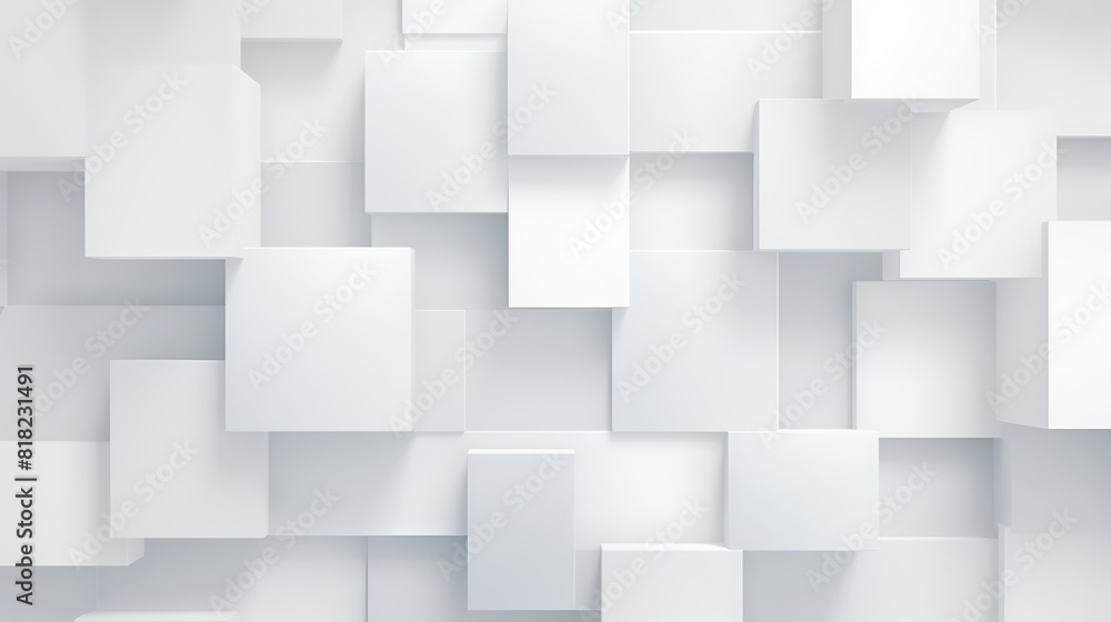 Aufkleber abstract geometric white and grey rectangle and square pattern background for business presentations