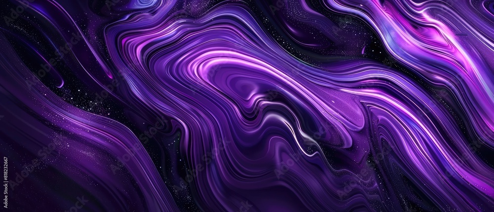Poster abstract background with gradient in black and violet color for desktop wallpaper or website design
