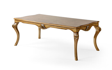 wooden table isolated on white background .dining table .