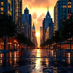 Obraz premium city at night