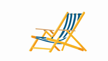 Beach Chair Bliss: Vector Illustration of a Summer Seaside Seat
