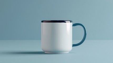 Coffee cup isolated on blue background. mockup