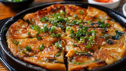 This image showcases a delicious serving of Seafood Negi.