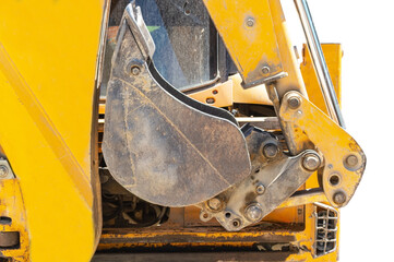 yellow excavator machines