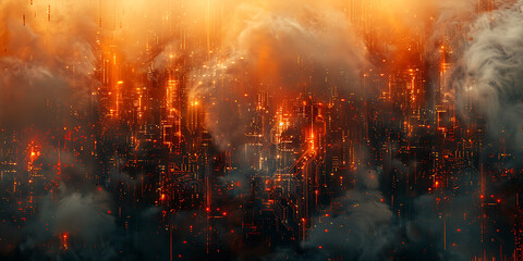 Futuristic Abstract Background with Technology Elements