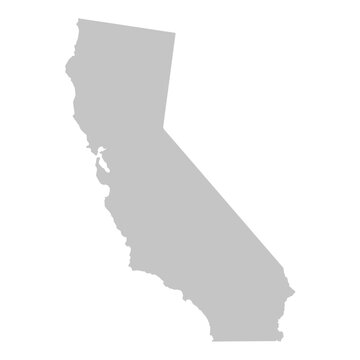 recommend clip art: A gray outline of the state of California