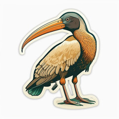 cute toucan bird with feathers logo coutout sticker generative ai