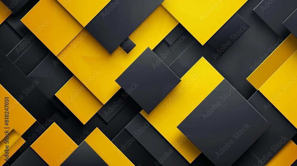 Aufkleber yellow and black geometric abstract background versatile design element