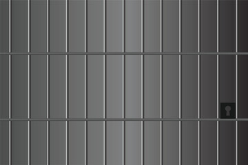 Prison bars isolated on transparent. Vector illustration. Way out to freedom concept Realistic Detailed 3d Metal Fence Seamless Pattern Background on a Black Symbol of Border. Vector illustration .