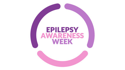Epilepsy Awareness Week Text In Colorful Circle on white Background, Epilepsy Awareness Week banner, card, poster, illustration for celebrating and wishing.