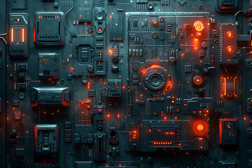 Fototapeta premium Cyberpunk Canvas