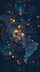 Fototapeta premium Visualizing the Intricate Web of Global Financial Interconnections