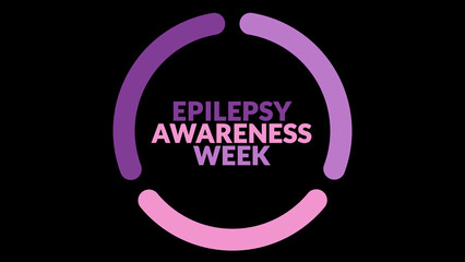 Epilepsy Awareness Week Text In Colorful Circle on Black Background, Epilepsy Awareness Week banner, card, poster, illustration for celebrating and wishing.