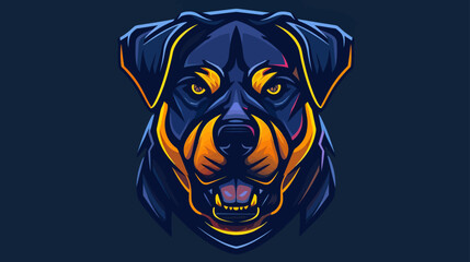 hound esport logo design inspiration . sporty dog head logo design template