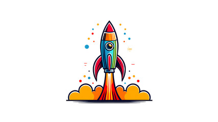 rocket pop art style