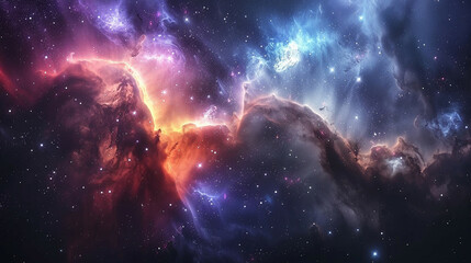 Exploring the Colorful Cosmos Delving into Space -Galaxies - Clouds and Nebulas