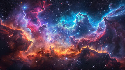 Exploring the Colorful Cosmos Delving into Space -Galaxies - Clouds and Nebulas