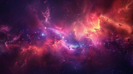 Naklejka premium Exploring the Colorful Cosmos Delving into Space -Galaxies - Clouds and Nebulas