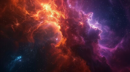 Fototapeta premium Exploring the Colorful Cosmos Delving into Space -Galaxies - Clouds and Nebulas