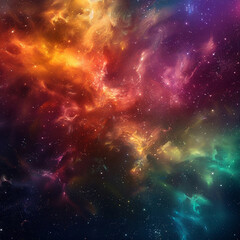 Naklejka premium Exploring the Colorful Cosmos Delving into Space -Galaxies - Clouds and Nebulas
