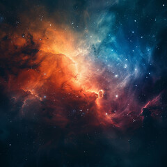 Naklejka premium Exploring the Colorful Cosmos Delving into Space -Galaxies - Clouds and Nebulas