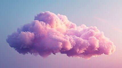 fluffy cloud, floating lazily across the sky