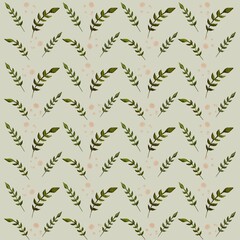 green leaf ornament, perfect for printing on textiles or wallpaper