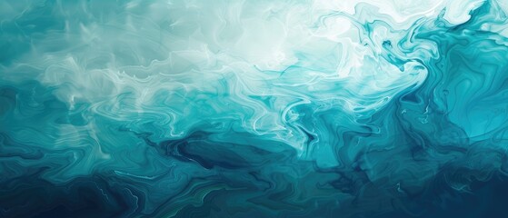 Obraz premium aqua marine very dark blue and pale turquoise colors horizontal artistic colorful abstract wave background as texture background