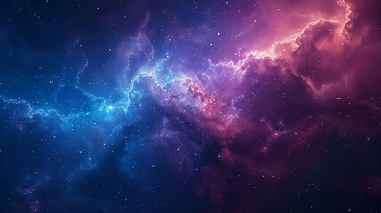 Fototapeta premium Fantasy Starry Night Sky in Blue and Purple A Magical Journey Through Celestial Colors and Dreamlike Landscapes