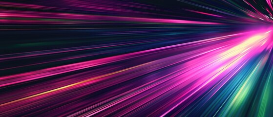 geometric shape abstract technology background featuring light speed streak