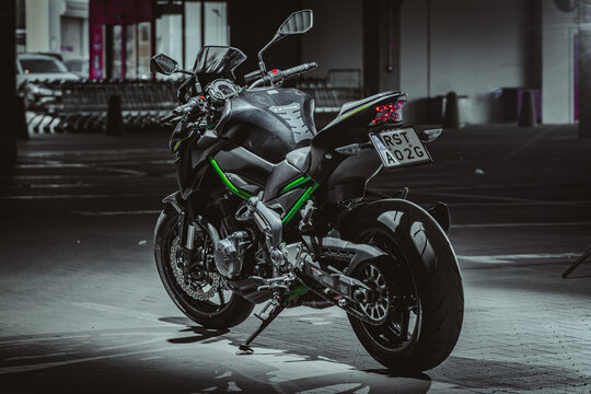 POLAND, Stalowa Wola - May 12, 2024: KAWASAKI Z900 - Sport and fast motorbike