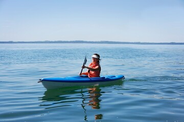 Woman Kayaking
