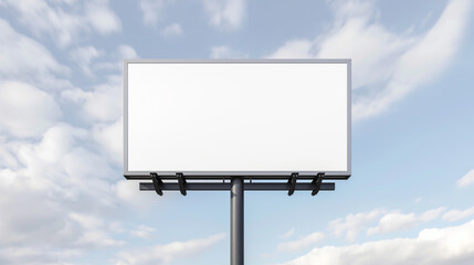Blank white signboard