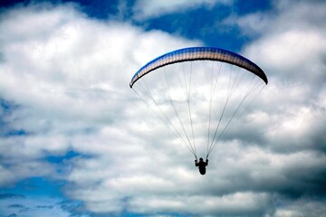 A Hang Glider On A Cloudy Day