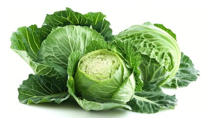 Fototapeta premium fresh Cabbage isolated on white background