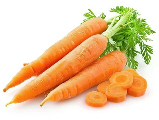 fresh Carrot isolated on white background