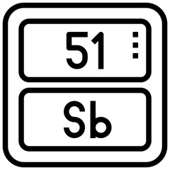 ANTIMONY,periodic table,chemistry,science,element.svg