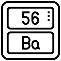 BARIUM,periodic table,chemistry,science,element.svg