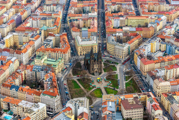 Aerial view of Prague the capital of the Czechrepublic