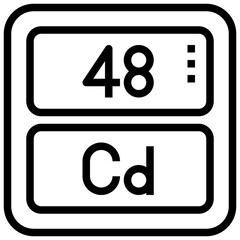 CADMIUM,periodic table,chemistry,science,element.svg