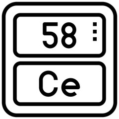 CERIUM,periodic table,chemistry,science,element.svg