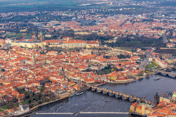 Aerial view of Prague