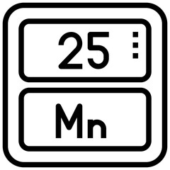 MANGANESE,periodic table,chemistry,science,element.svg