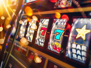 casino slot machines in Las Vegas, games, win, jackpot, best quality, high resolution --ar 4:3 Job ID: 6dd14015-307d-4e5c-9aa6-58d4055eac59