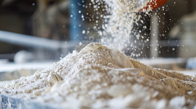 High-quality background illustration of a flour mill in a rustic style.