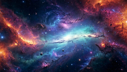 Obraz premium A breathtaking space nebula galaxy