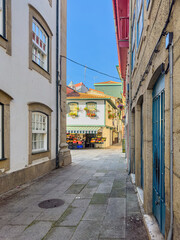 Typical portuguese houses in Chaves, north of Portugal.
