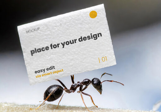 Ant carrying sign Mockup 05 Generative Ai