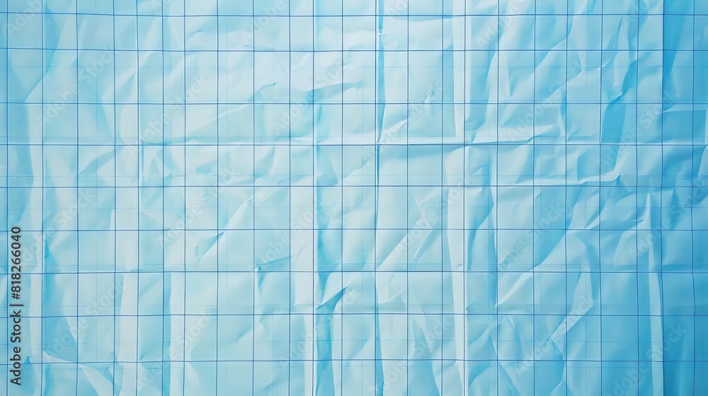 Aufkleber square grid pattern on blue chart paper background abstract geometric texture