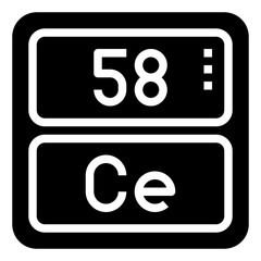 CERIUM,periodic table,chemistry,science,element.svg